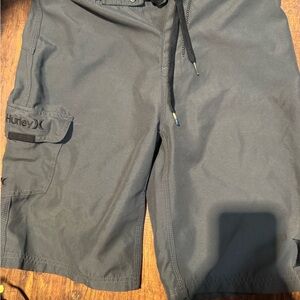 Hurley Men's Dark Gray Cargo Swim Shorts